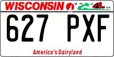 WI license plate 627PXF