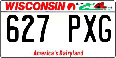 WI license plate 627PXG