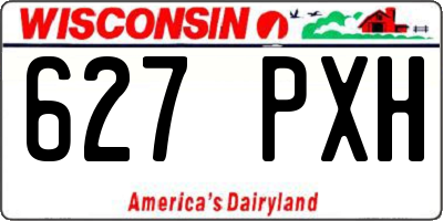 WI license plate 627PXH