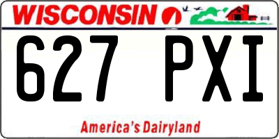 WI license plate 627PXI