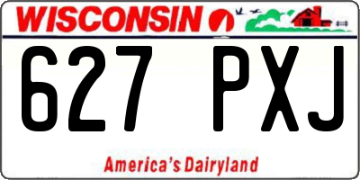 WI license plate 627PXJ