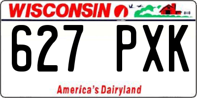 WI license plate 627PXK