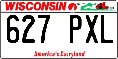 WI license plate 627PXL