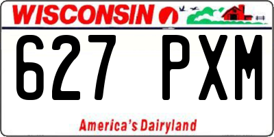 WI license plate 627PXM