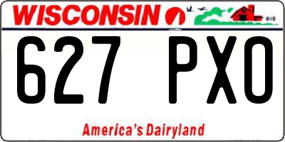 WI license plate 627PXO
