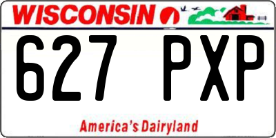 WI license plate 627PXP