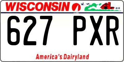 WI license plate 627PXR