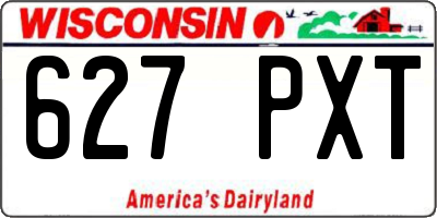 WI license plate 627PXT