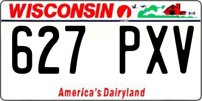 WI license plate 627PXV