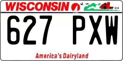 WI license plate 627PXW