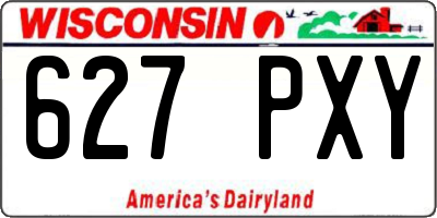 WI license plate 627PXY