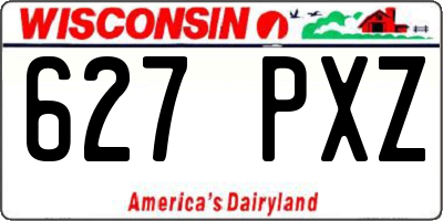 WI license plate 627PXZ