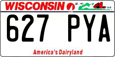 WI license plate 627PYA