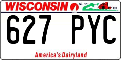 WI license plate 627PYC