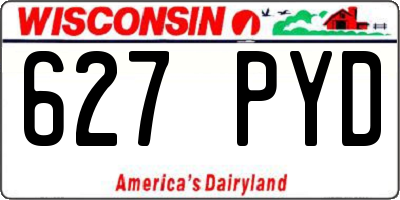 WI license plate 627PYD