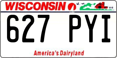 WI license plate 627PYI