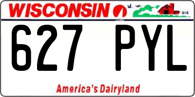 WI license plate 627PYL