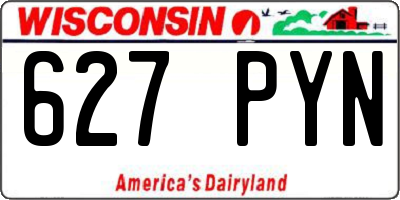 WI license plate 627PYN