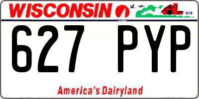 WI license plate 627PYP