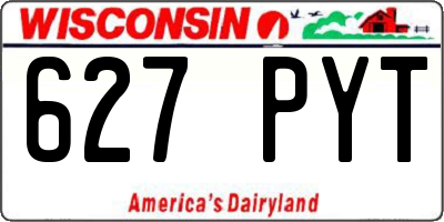 WI license plate 627PYT