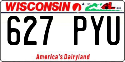 WI license plate 627PYU