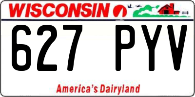 WI license plate 627PYV
