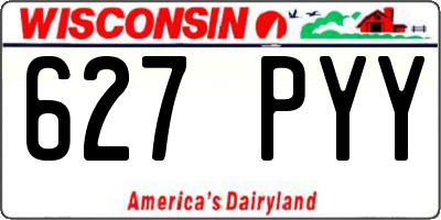 WI license plate 627PYY