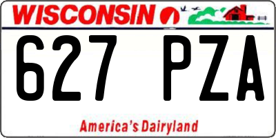 WI license plate 627PZA