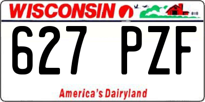 WI license plate 627PZF