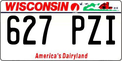 WI license plate 627PZI