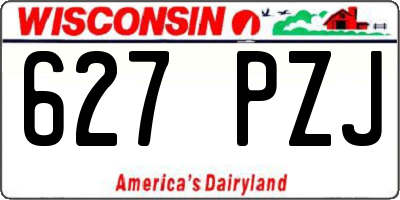 WI license plate 627PZJ