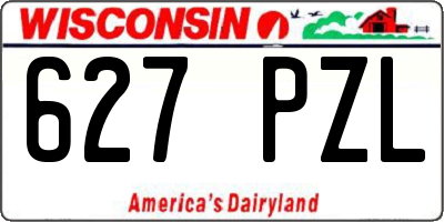 WI license plate 627PZL