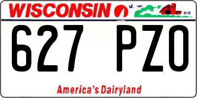 WI license plate 627PZO