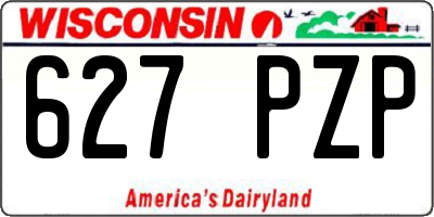 WI license plate 627PZP