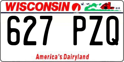 WI license plate 627PZQ