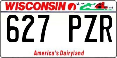 WI license plate 627PZR