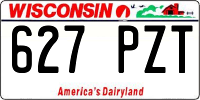 WI license plate 627PZT