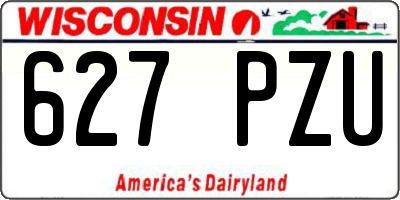 WI license plate 627PZU