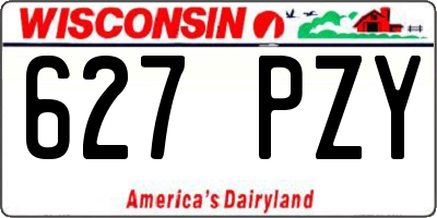 WI license plate 627PZY