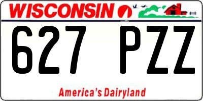WI license plate 627PZZ