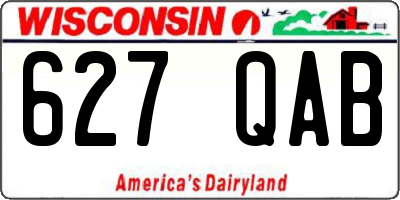 WI license plate 627QAB