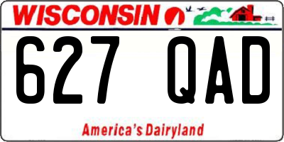WI license plate 627QAD