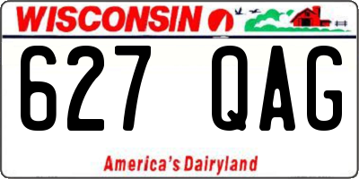 WI license plate 627QAG