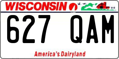 WI license plate 627QAM