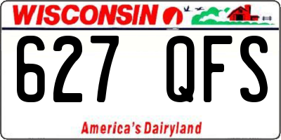WI license plate 627QFS