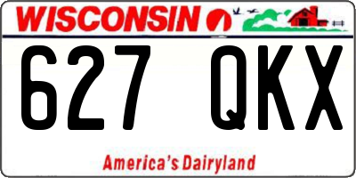 WI license plate 627QKX