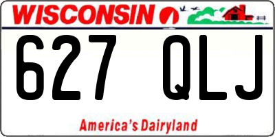 WI license plate 627QLJ