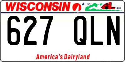 WI license plate 627QLN