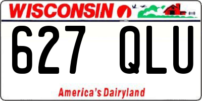 WI license plate 627QLU