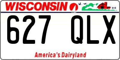 WI license plate 627QLX